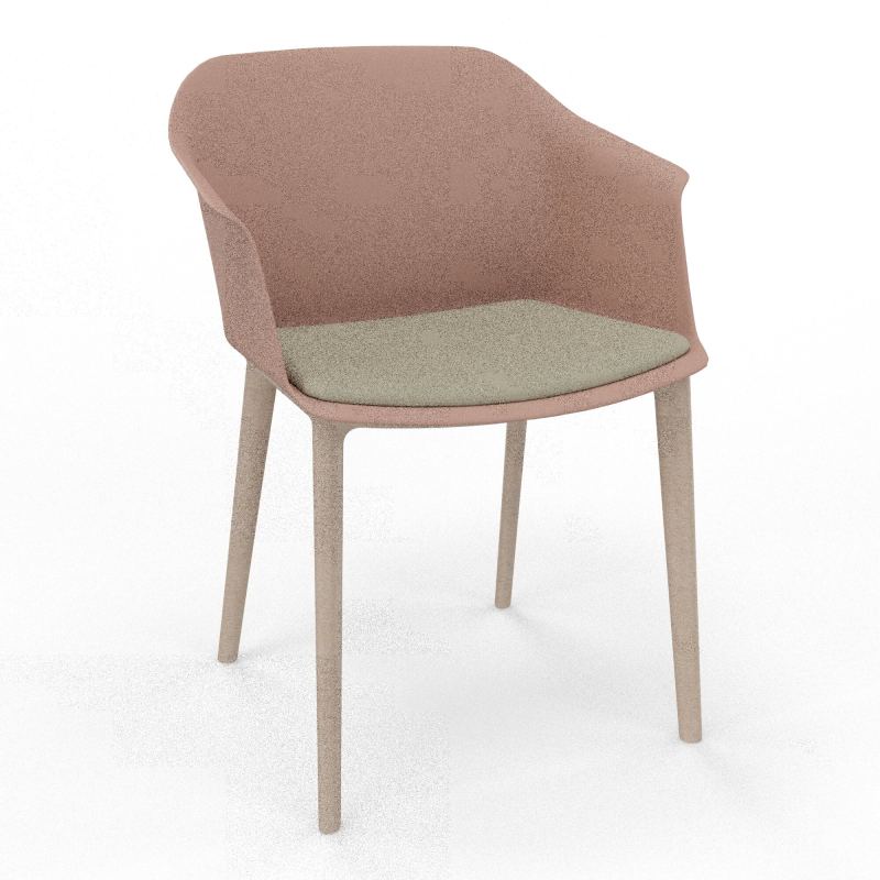 SCOTT FAUTEUIL+PLACET TISSU 4 PIEDS PP COQUE POLYPRO    PM W7 CG