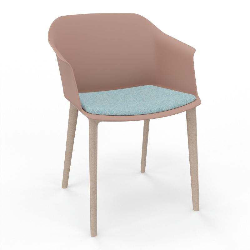SCOTT FAUTEUIL+PLACET TISSU 4 PIEDS PP COQUE POLYPRO    PM W7 CJ