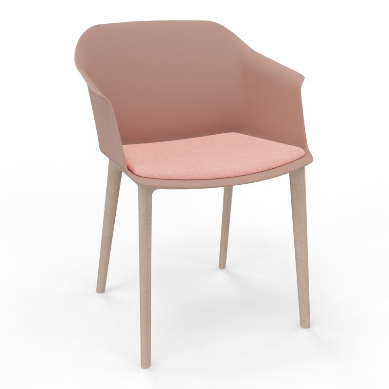 SCOTT FAUTEUIL+PLACET TISSU 4 PIEDS PP COQUE POLYPRO    PM W7 DH