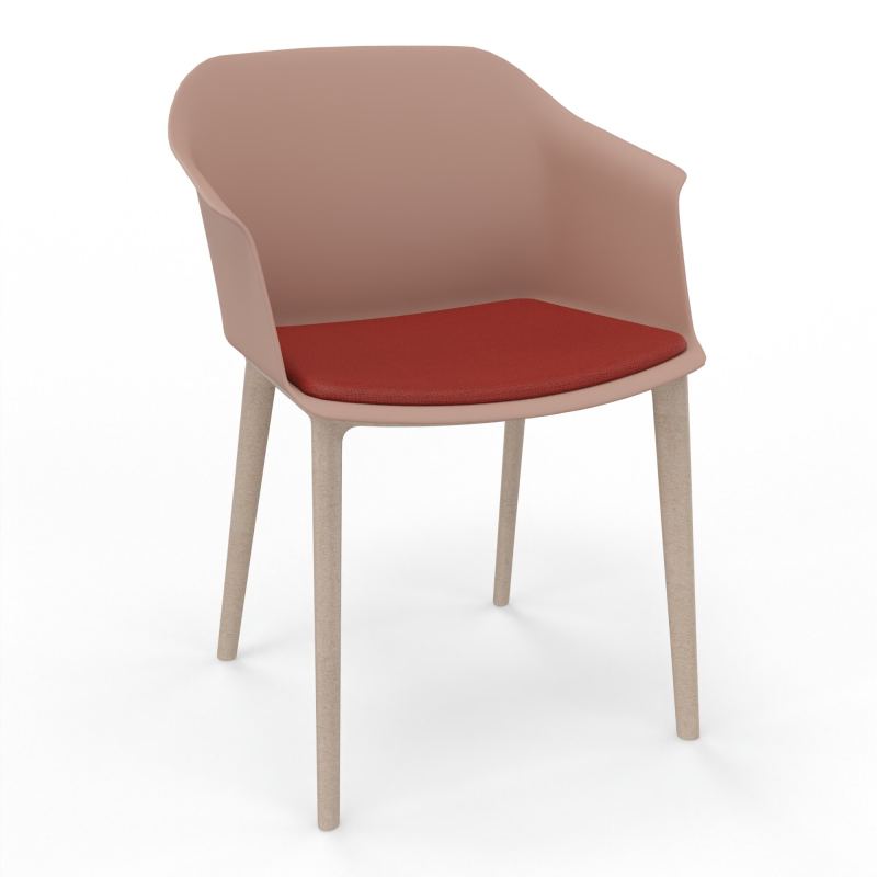 SCOTT FAUTEUIL+PLACET TISSU 4 PIEDS PP COQUE POLYPRO    PM W7 E6