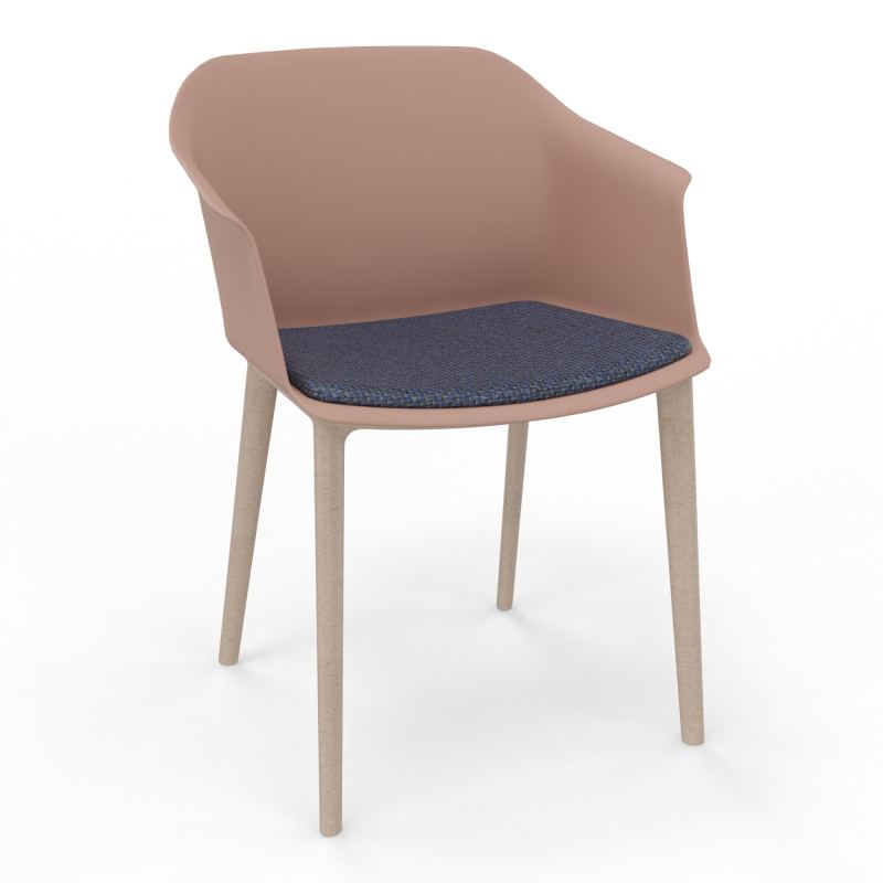 SCOTT FAUTEUIL+PLACET TISSU 4 PIEDS PP COQUE POLYPRO    PM W7 T5
