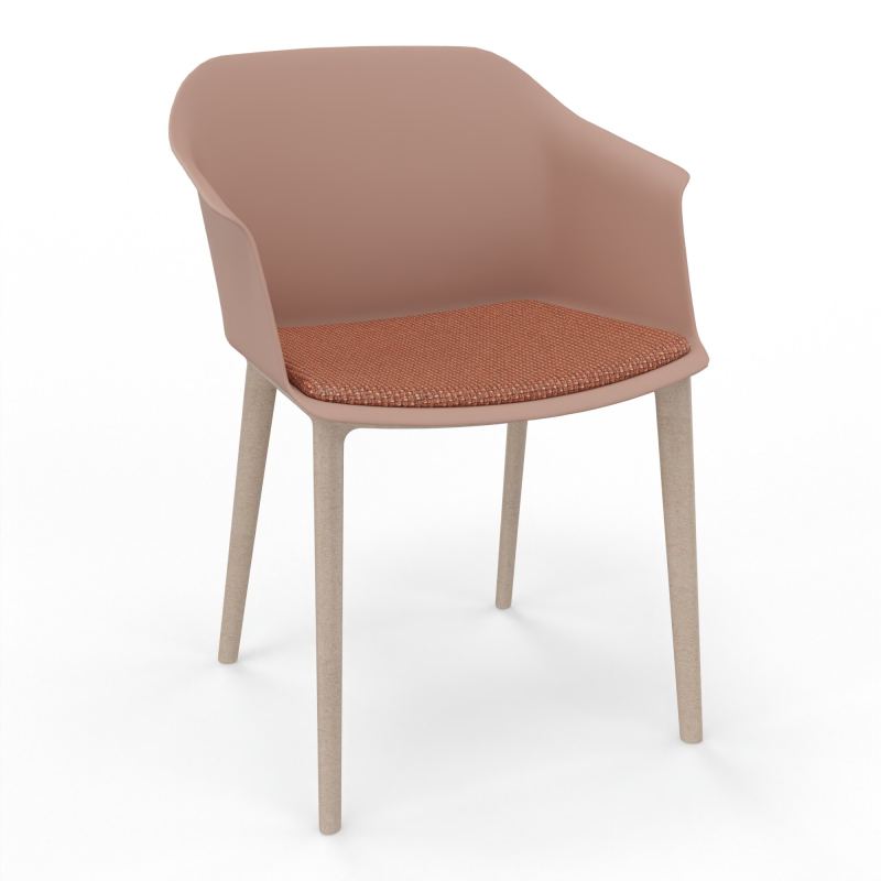 SCOTT FAUTEUIL+PLACET TISSU 4 PIEDS PP COQUE POLYPRO    PM W7 T7