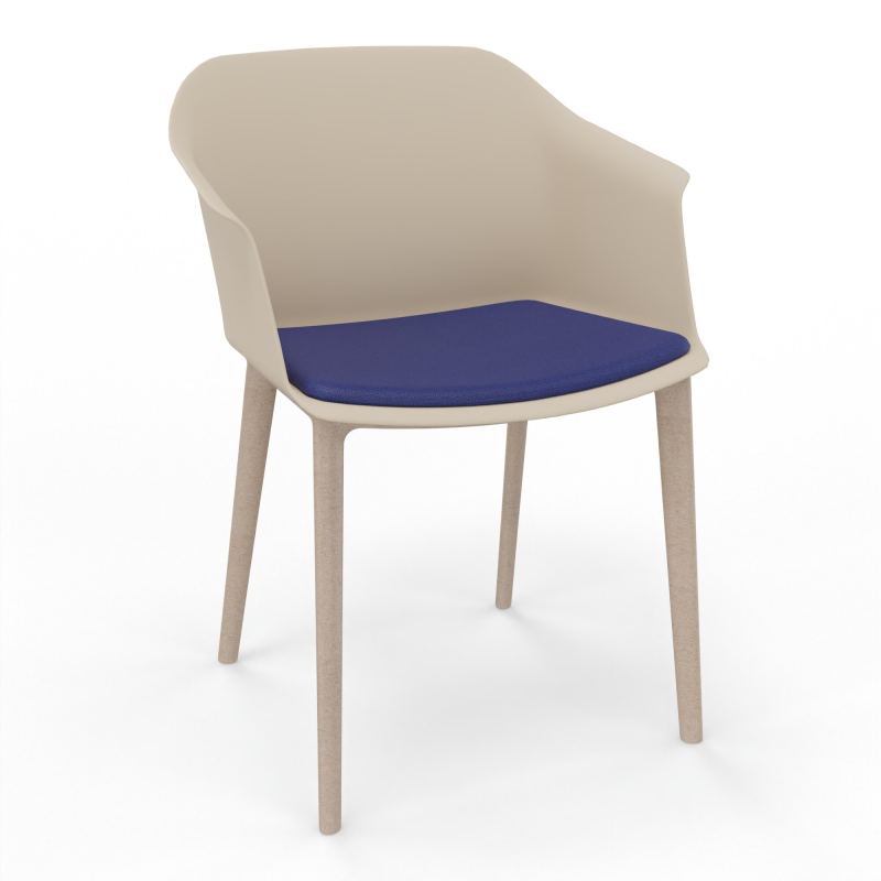SCOTT FAUTEUIL+PLACET TISSU 4 PIEDS PP COQUE POLYPRO    QW W7 A3