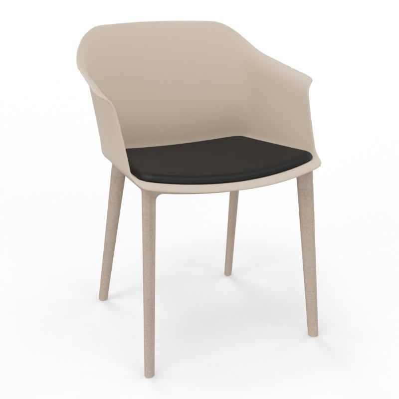 SCOTT FAUTEUIL+PLACET TISSU 4 PIEDS PP COQUE POLYPRO    QW W7 A6