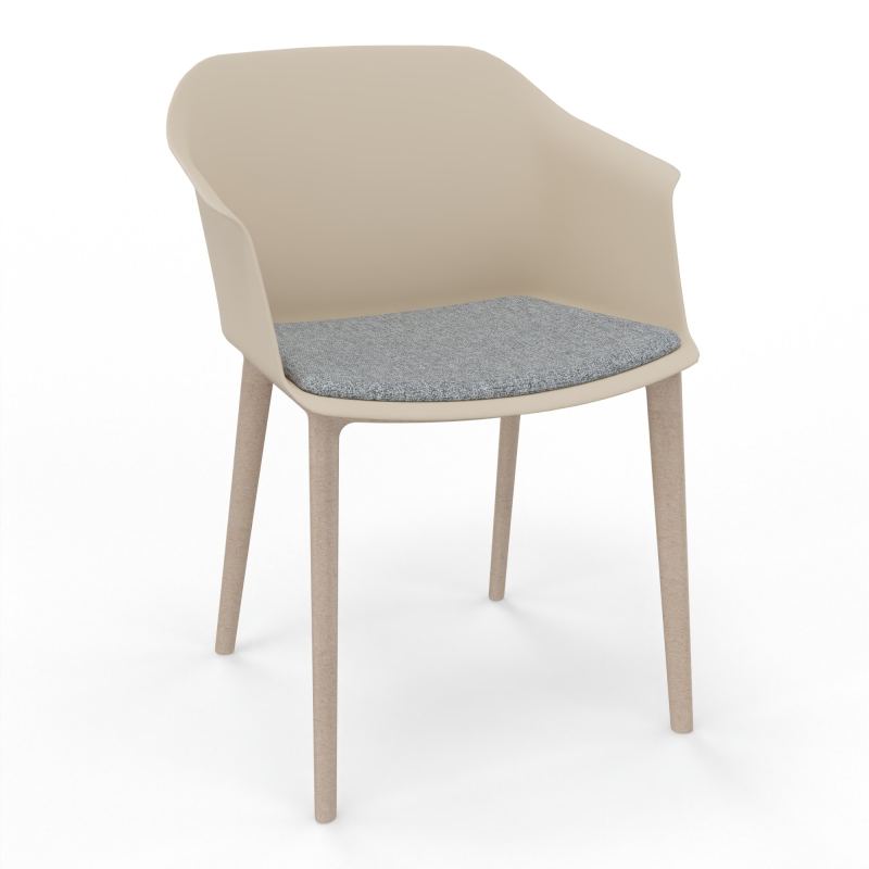 SCOTT FAUTEUIL+PLACET TISSU 4 PIEDS PP COQUE POLYPRO    QW W7 B5