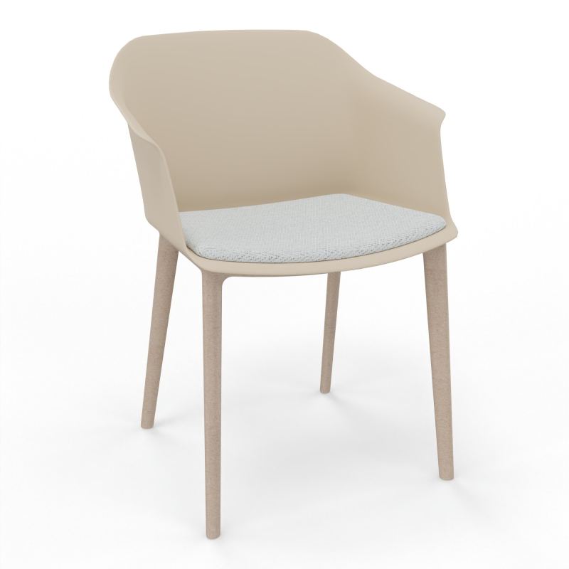 SCOTT FAUTEUIL+PLACET TISSU 4 PIEDS PP COQUE POLYPRO    QW W7 BC