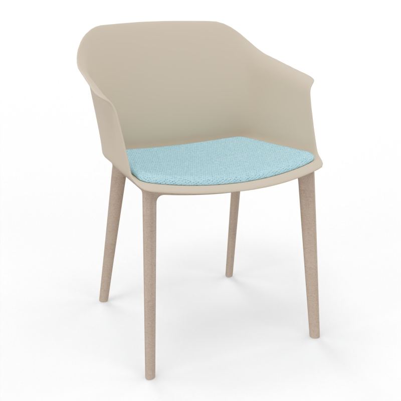 SCOTT FAUTEUIL+PLACET TISSU 4 PIEDS PP COQUE POLYPRO    QW W7 BF