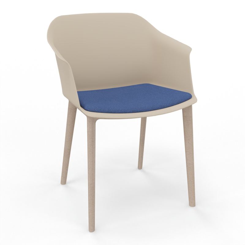SCOTT FAUTEUIL+PLACET TISSU 4 PIEDS PP COQUE POLYPRO    QW W7 BH