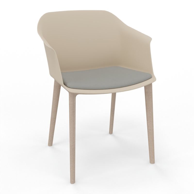 SCOTT FAUTEUIL+PLACET TISSU 4 PIEDS PP COQUE POLYPRO    QW W7 CA