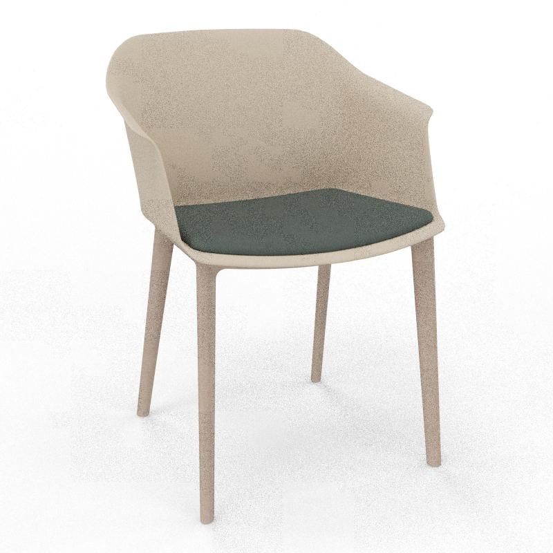 SCOTT FAUTEUIL+PLACET TISSU 4 PIEDS PP COQUE POLYPRO    QW W7 CF