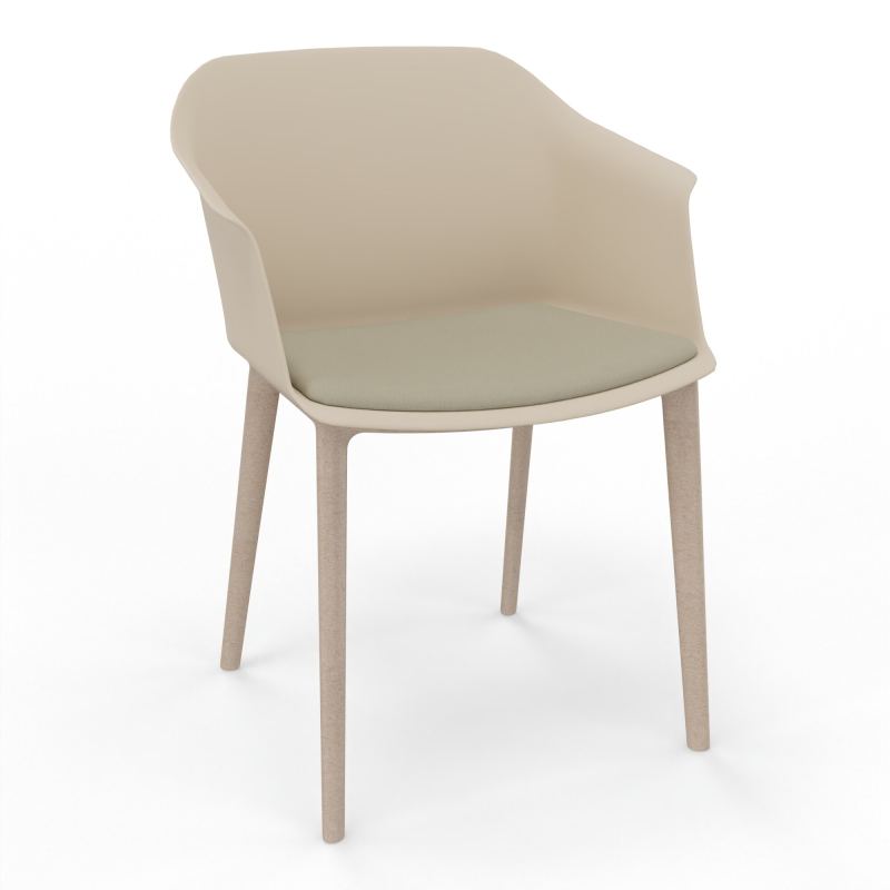 SCOTT FAUTEUIL+PLACET TISSU 4 PIEDS PP COQUE POLYPRO    QW W7 CG