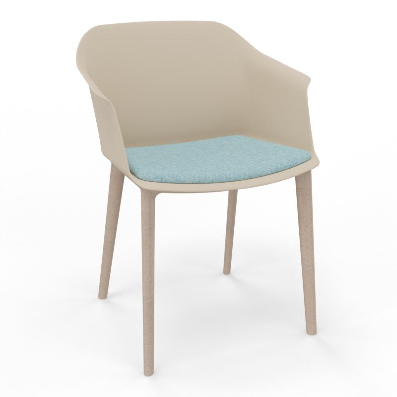SCOTT FAUTEUIL+PLACET TISSU 4 PIEDS PP COQUE POLYPRO    QW W7 CJ