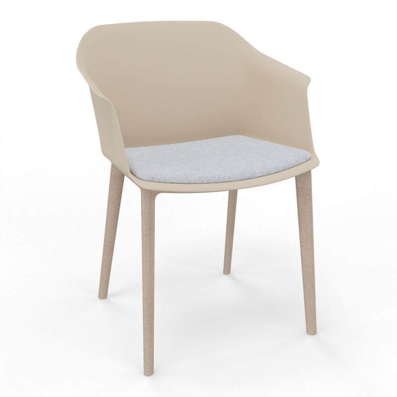 SCOTT FAUTEUIL+PLACET TISSU 4 PIEDS PP COQUE POLYPRO    QW W7 DA