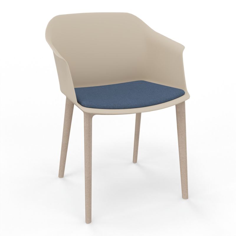 SCOTT FAUTEUIL+PLACET TISSU 4 PIEDS PP COQUE POLYPRO    QW W7 DC