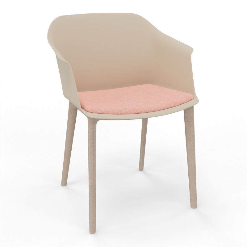 SCOTT FAUTEUIL+PLACET TISSU 4 PIEDS PP COQUE POLYPRO    QW W7 DH