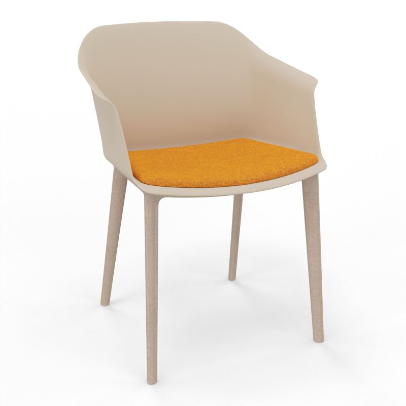 SCOTT FAUTEUIL+PLACET TISSU 4 PIEDS PP COQUE POLYPRO    QW W7 DI