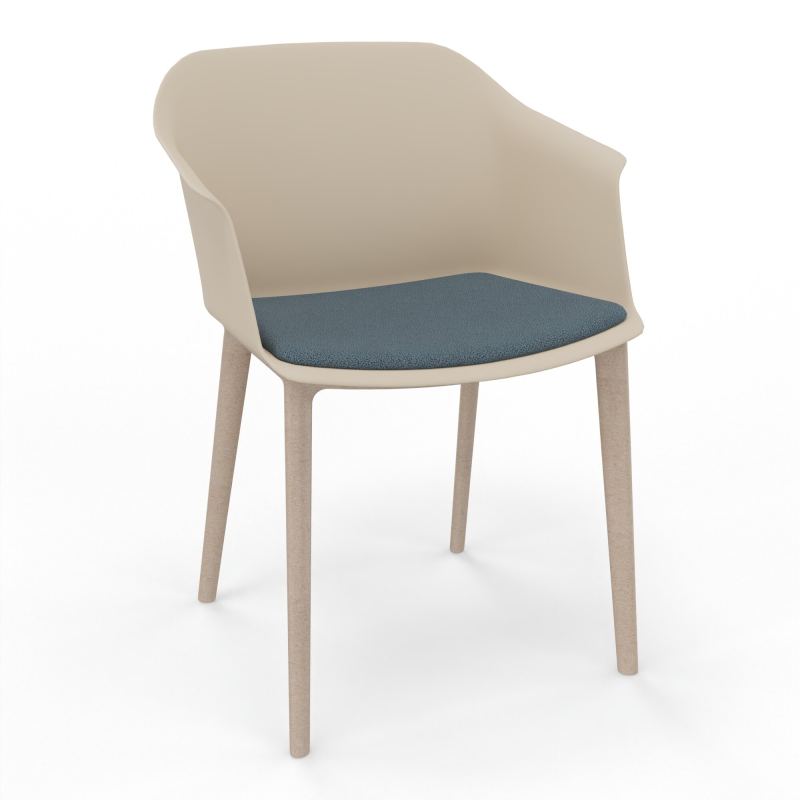 SCOTT FAUTEUIL+PLACET TISSU 4 PIEDS PP COQUE POLYPRO    QW W7 KA