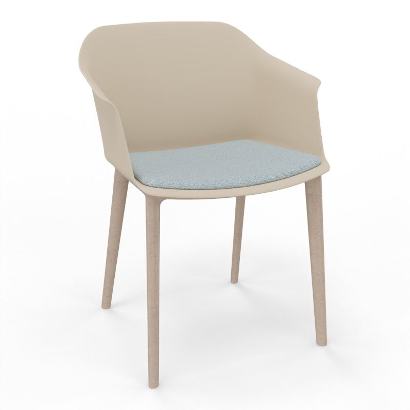 SCOTT FAUTEUIL+PLACET TISSU 4 PIEDS PP COQUE POLYPRO    QW W7 KD