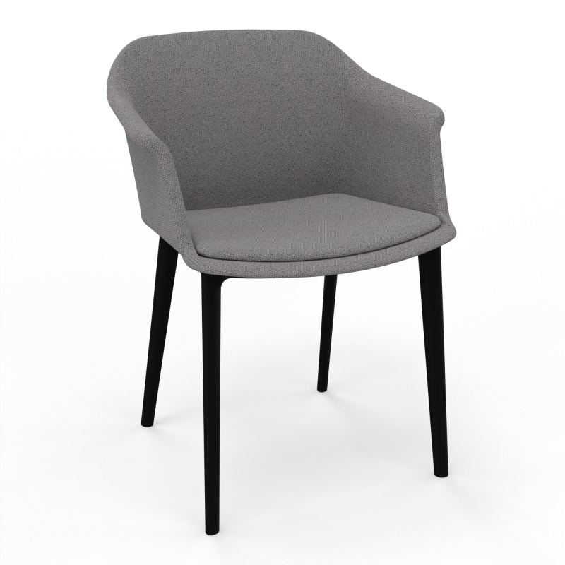 SCOTT FAUTEUIL TISSU 4 PIEDSPOLYPRO BN SV