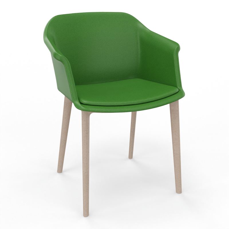 SCOTT FAUTEUIL TISSU 4 PIEDSFIBRE BOIS A1 W7