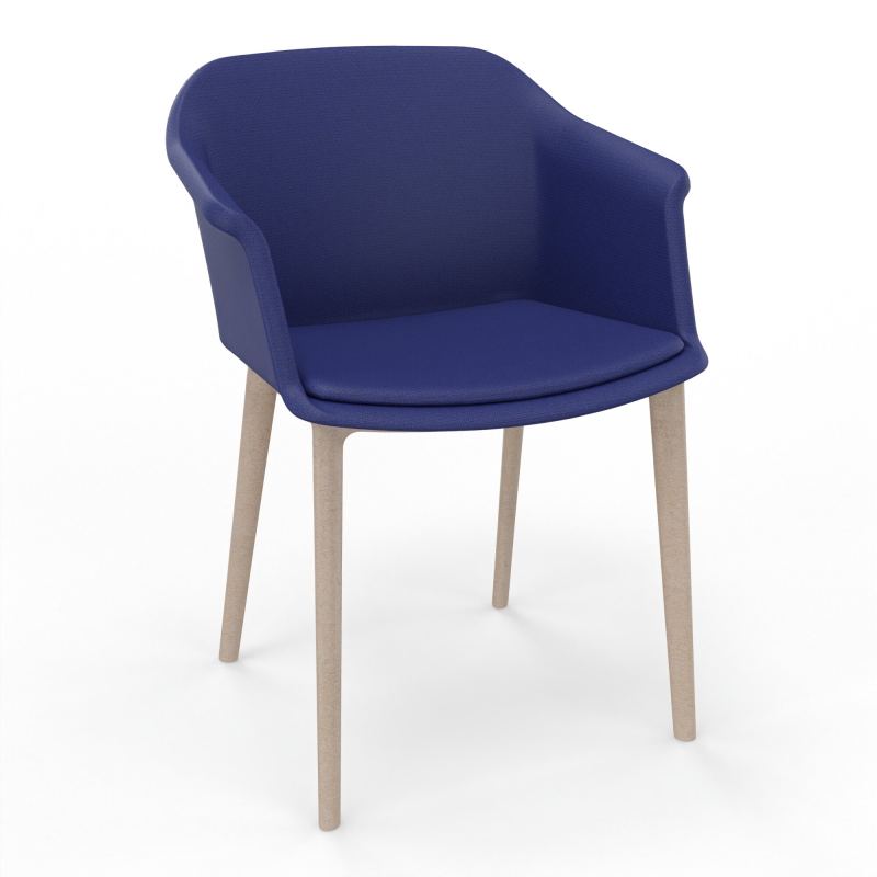 SCOTT FAUTEUIL TISSU 4 PIEDSFIBRE BOIS A3 W7