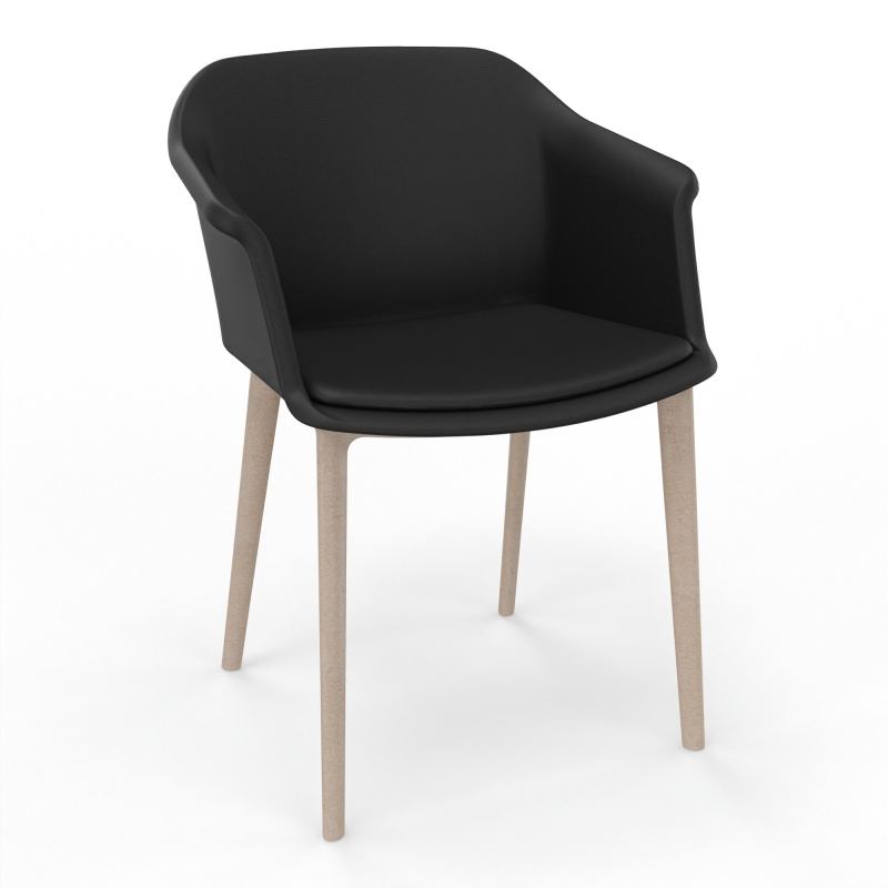 SCOTT FAUTEUIL TISSU 4 PIEDSFIBRE BOIS A6 W7
