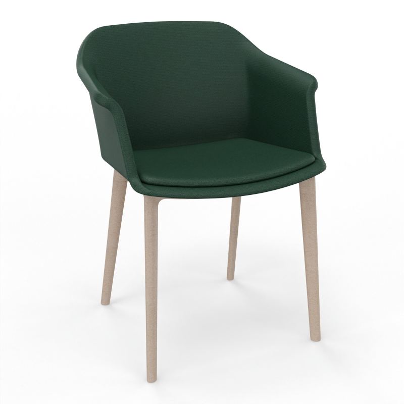 SCOTT FAUTEUIL TISSU 4 PIEDSFIBRE BOIS A9 W7