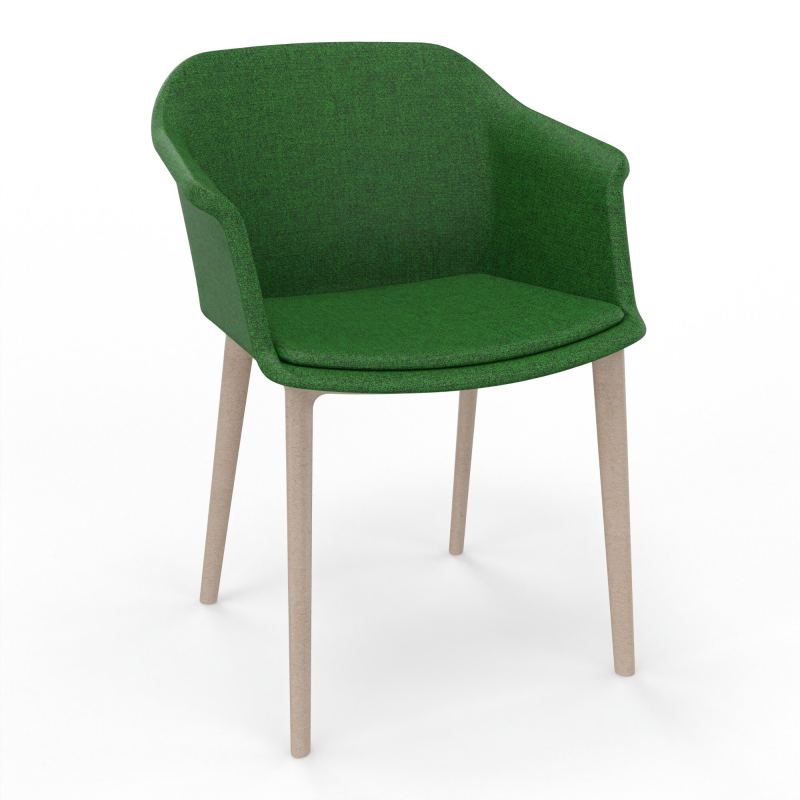 SCOTT FAUTEUIL TISSU 4 PIEDSFIBRE BOIS B2 W7