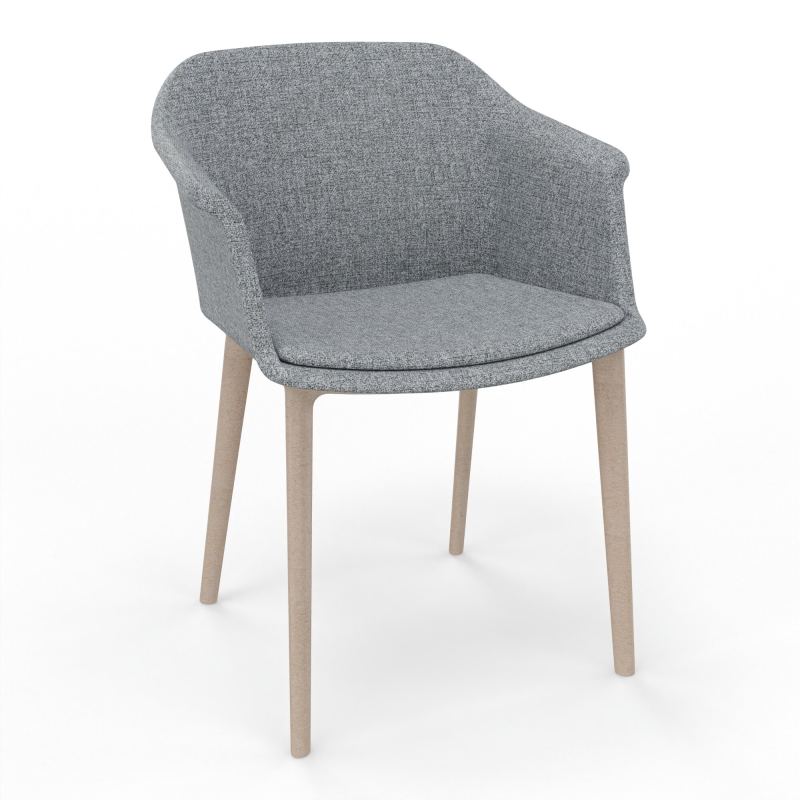 SCOTT FAUTEUIL TISSU 4 PIEDSFIBRE BOIS B5 W7