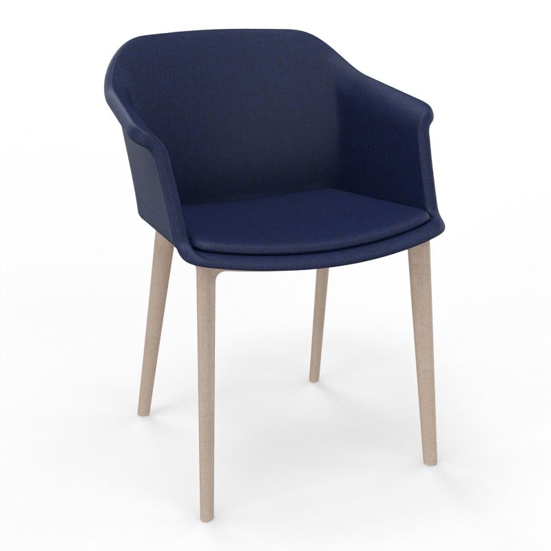 SCOTT FAUTEUIL TISSU 4 PIEDSFIBRE BOIS B6 W7
