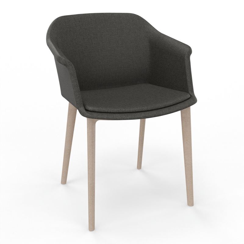 SCOTT FAUTEUIL TISSU 4 PIEDSFIBRE BOIS B7 W7