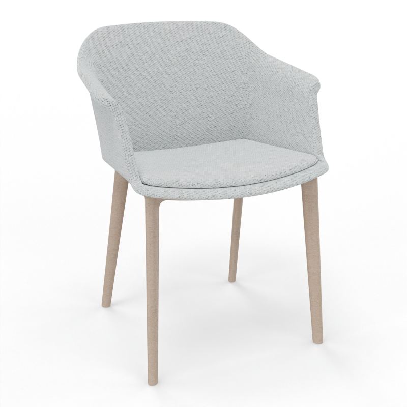 SCOTT FAUTEUIL TISSU 4 PIEDSFIBRE BOIS BC W7