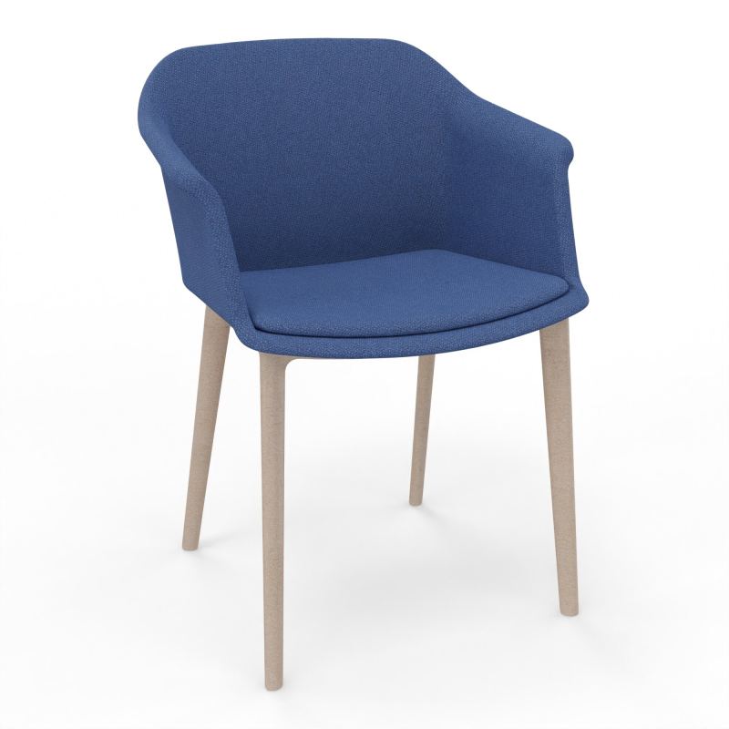 SCOTT FAUTEUIL TISSU 4 PIEDSFIBRE BOIS BH W7