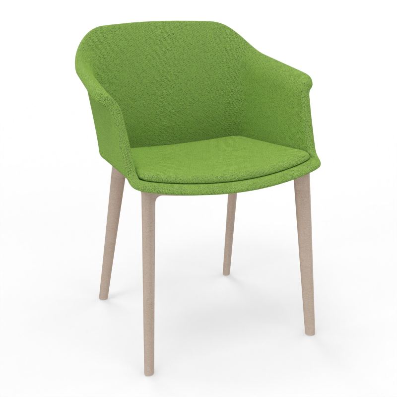 SCOTT FAUTEUIL TISSU 4 PIEDSFIBRE BOIS BK W7
