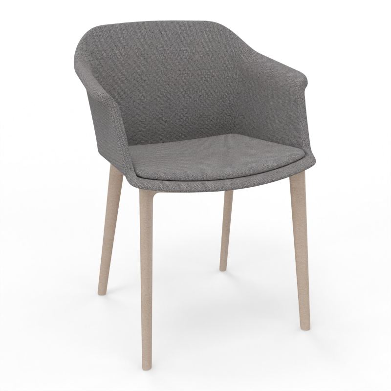 SCOTT FAUTEUIL TISSU 4 PIEDSFIBRE BOIS BN W7