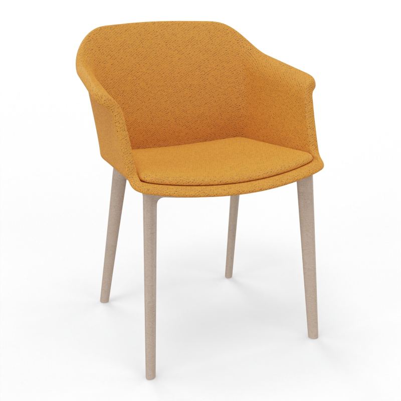 SCOTT FAUTEUIL TISSU 4 PIEDSFIBRE BOIS BO W7