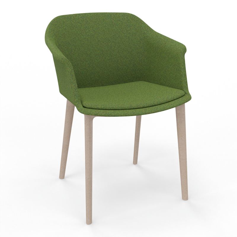 SCOTT FAUTEUIL TISSU 4 PIEDSFIBRE BOIS DE W7