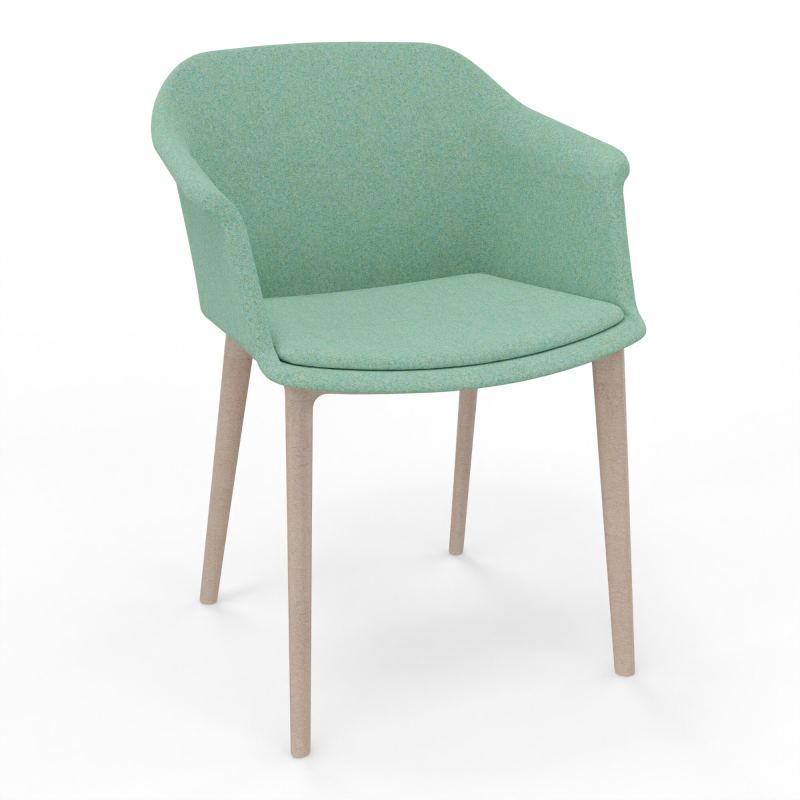 SCOTT FAUTEUIL TISSU 4 PIEDSFIBRE BOIS DF W7