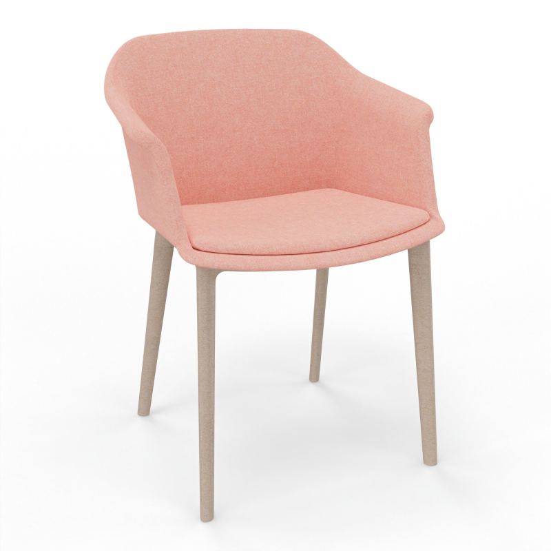 SCOTT FAUTEUIL TISSU 4 PIEDSFIBRE BOIS DH W7
