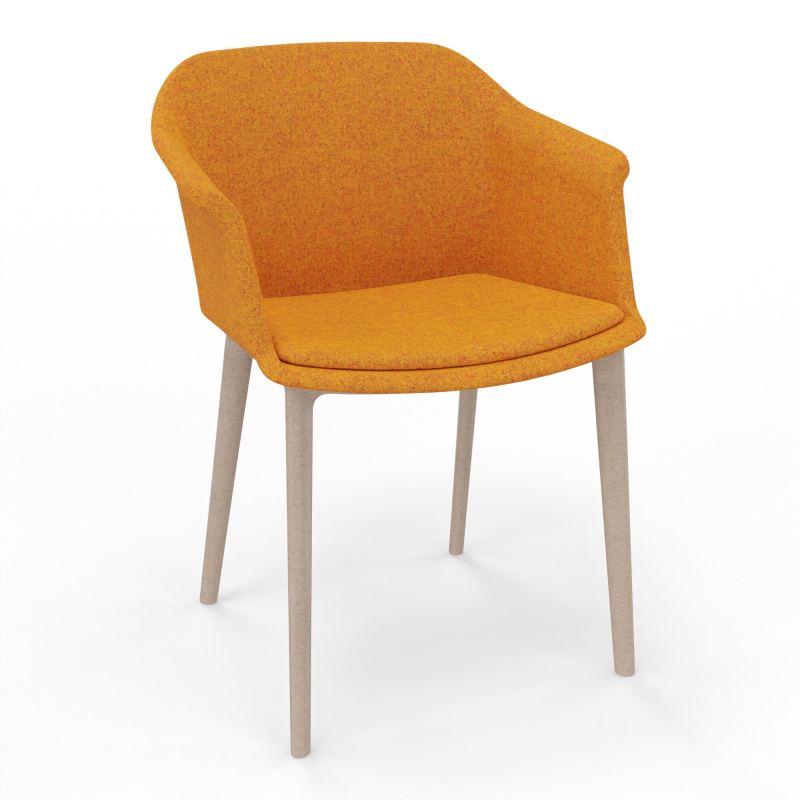 SCOTT FAUTEUIL TISSU 4 PIEDSFIBRE BOIS DI W7