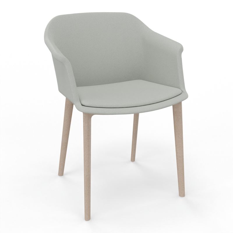 SCOTT FAUTEUIL TISSU 4 PIEDSFIBRE BOIS E5 W7