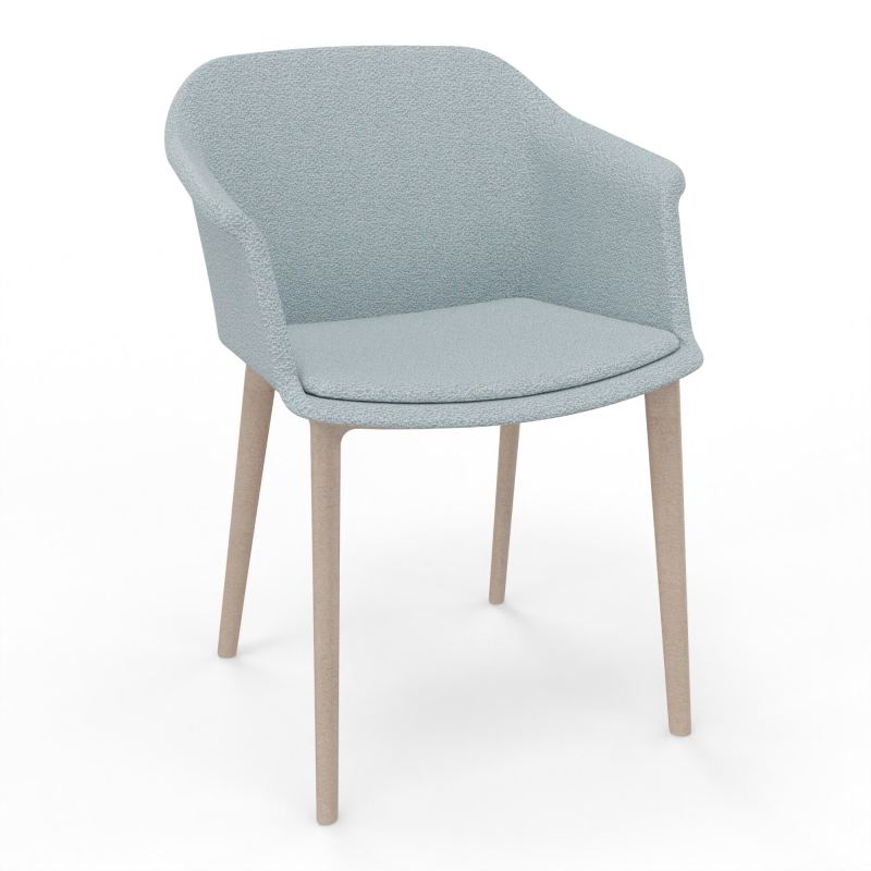 SCOTT FAUTEUIL TISSU 4 PIEDSFIBRE BOIS KD W7