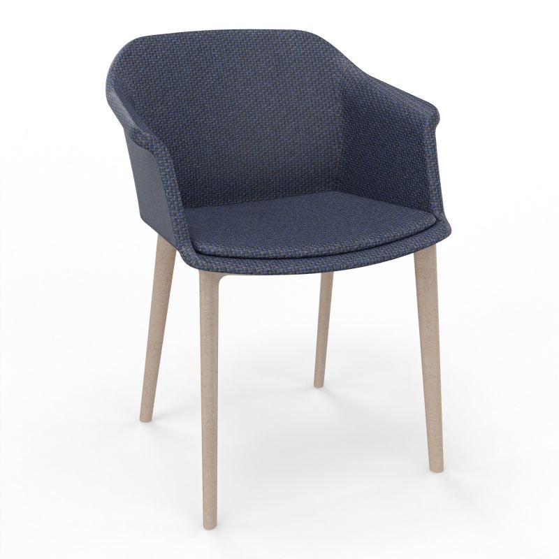SCOTT FAUTEUIL TISSU 4 PIEDSFIBRE BOIS T5 W7