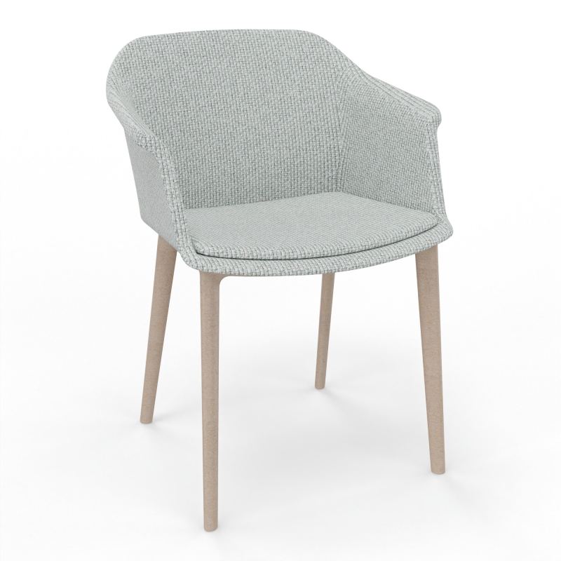 SCOTT FAUTEUIL TISSU 4 PIEDSFIBRE BOIS T8 W7