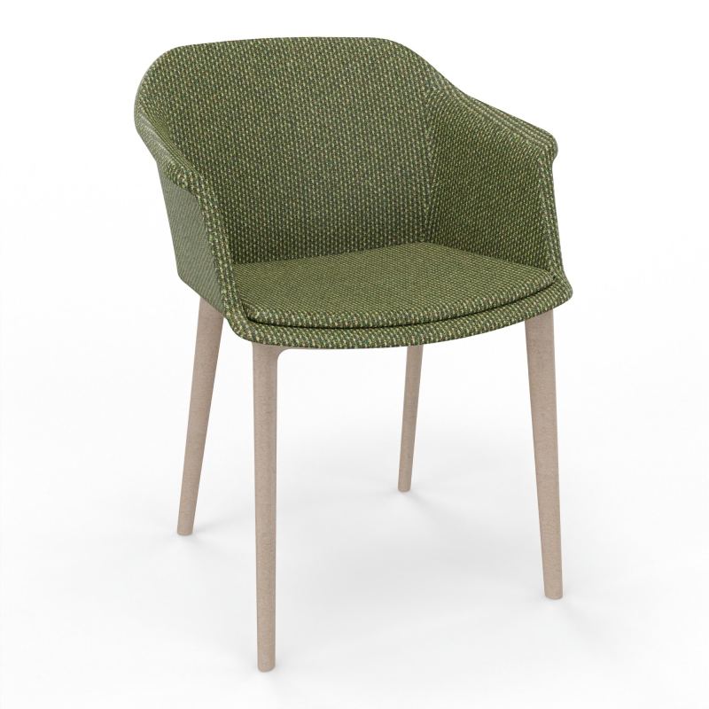 SCOTT FAUTEUIL TISSU 4 PIEDSFIBRE BOIS TU W7