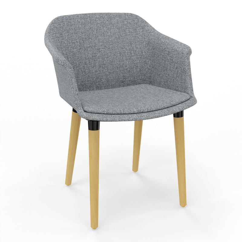 SCOTT FAUTEUIL TISSU 4 PIEDSBOIS B5 XL