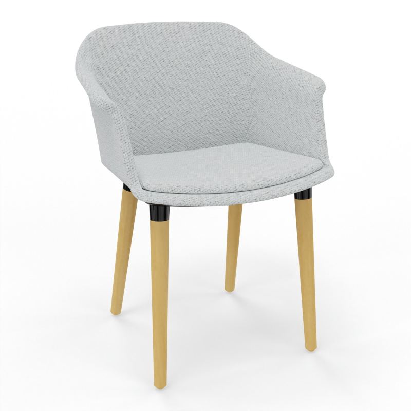 SCOTT FAUTEUIL TISSU 4 PIEDSBOIS BC XL
