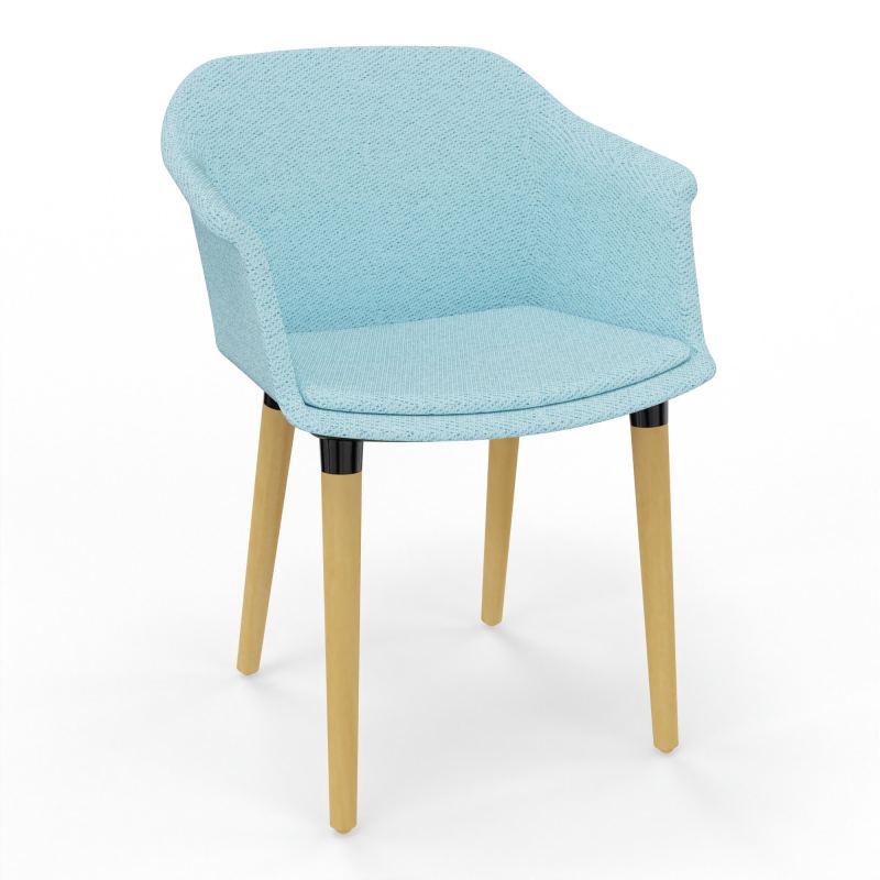 SCOTT FAUTEUIL TISSU 4 PIEDSBOIS BF XL