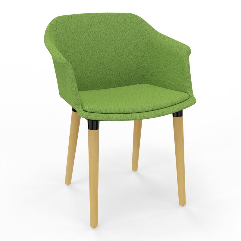 SCOTT FAUTEUIL TISSU 4 PIEDSBOIS BK XL