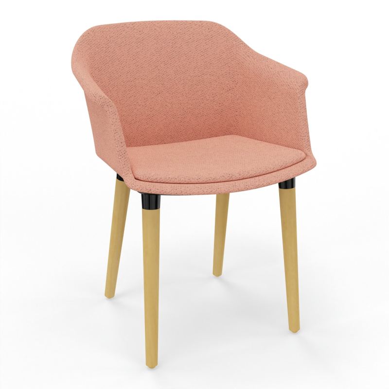 SCOTT FAUTEUIL TISSU 4 PIEDSBOIS BL XL